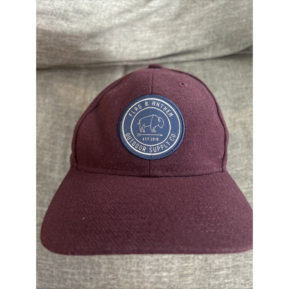 New Flag & Anthem Adjustable Hat Burgundy